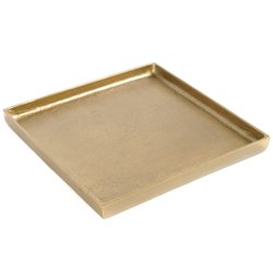 Metal tray Jorina gold, 25x25cm H2cm