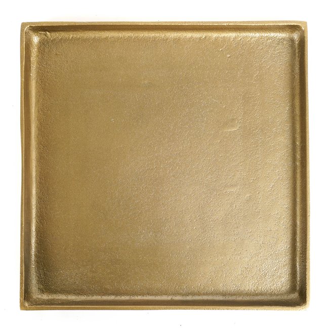 Metal tray Jorina gold, 25x25cm H2cm