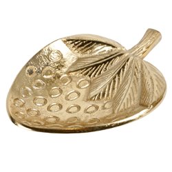 Decorative tray Julla gold, metal, 19x14cm H3cm