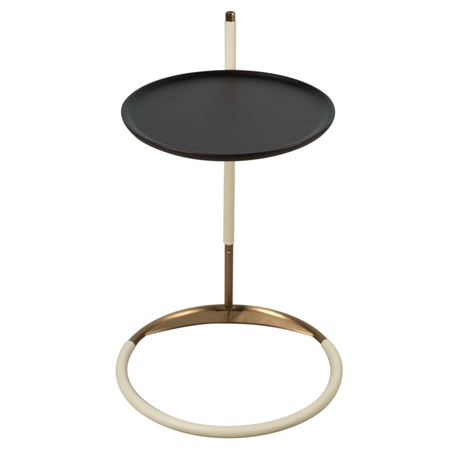 Side table Sattely, wood/metal/PU, D38cm H60cm