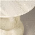 Side table Walersdorf, sintered stone/metal, D45cm H49cm