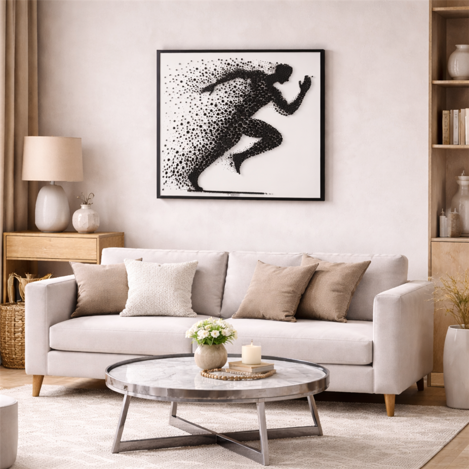 Wall decor Runnig man, 100x100cm