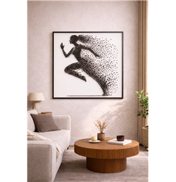 Wall decor Runnig woman, 100x100cm