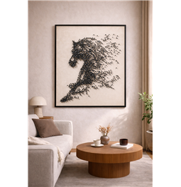 Wall decor Runnig horse, H100x80cm