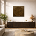 Wall decor Circle, gold color, 100x100cm