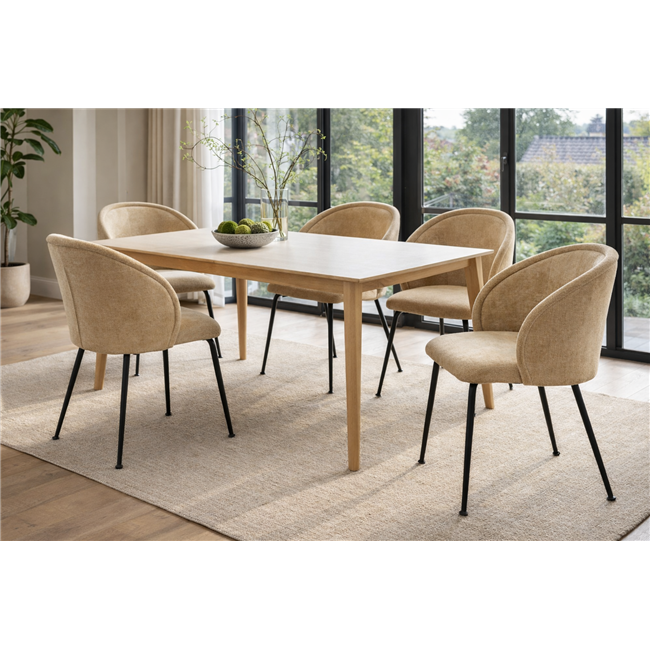 Dining chair Trino 38 camel, H79x60x55cm, seat height 48cm