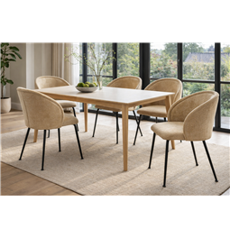 Dining chair Trino 38 camel, H79x60x55cm, seat height 48cm