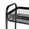 Metal trolley Mayaj, black, H79x45x23cm