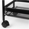 Metal trolley Mayaj, black, H79x45x23cm