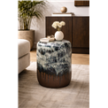 Side table Misty, blue/brown, D35cm H47cm