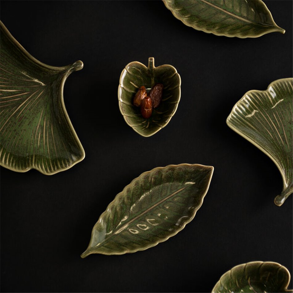 Decorative tray Tarha, green, 12.1x9.2cm H4.5cm