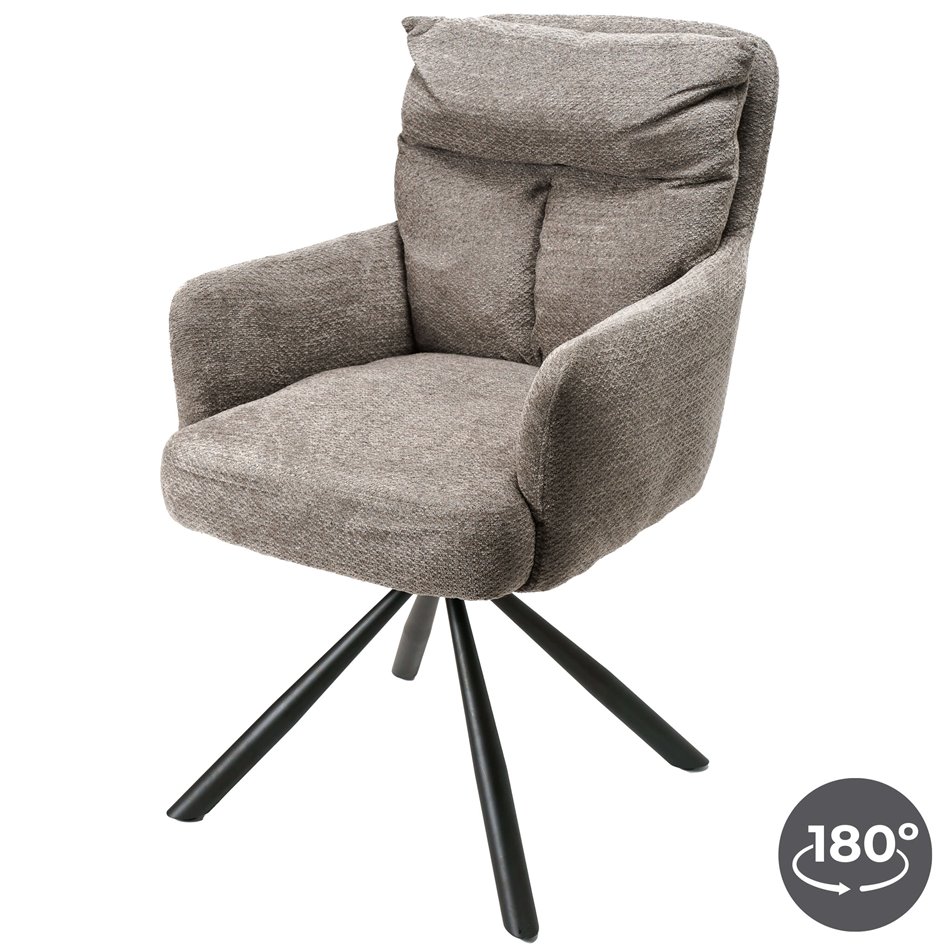 Кресло Arringo, серое, вращающийся на 180 градусов, H95x63x57cm, высота сиденья 50cm