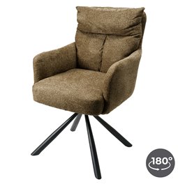 Armchair Arringo, taupe, swivelling 180 degrees, H95x63x57cm, seat height 50cm