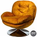 Leisure chair Vanesa, vintage gold 15, rotatable 360 degrees, 84x50xH85, seat height 46cm