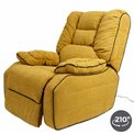 Electric recliner/rocking chair Hohenberg, apricot color, rotatable 210 degrees, H84-106x96x105-170cm