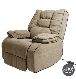 Electric recliner/rocking chair Hohenberg, rotatable 210 degrees, H84-106x96x105-170cm