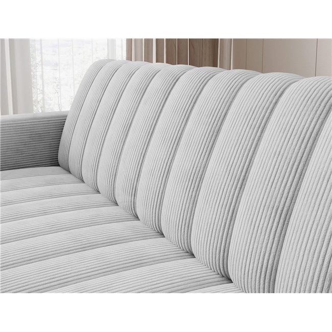 Sofa bed Eroneyy, sleeping function, Jarell 04, corduroy, grey, H86x212x89cm