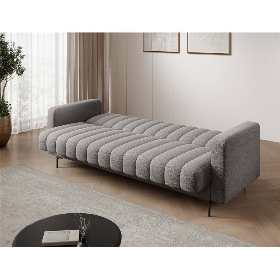 Sofa bed Eroneyy, sleeping function, Xillar 04, grey, H86x212x89cm
