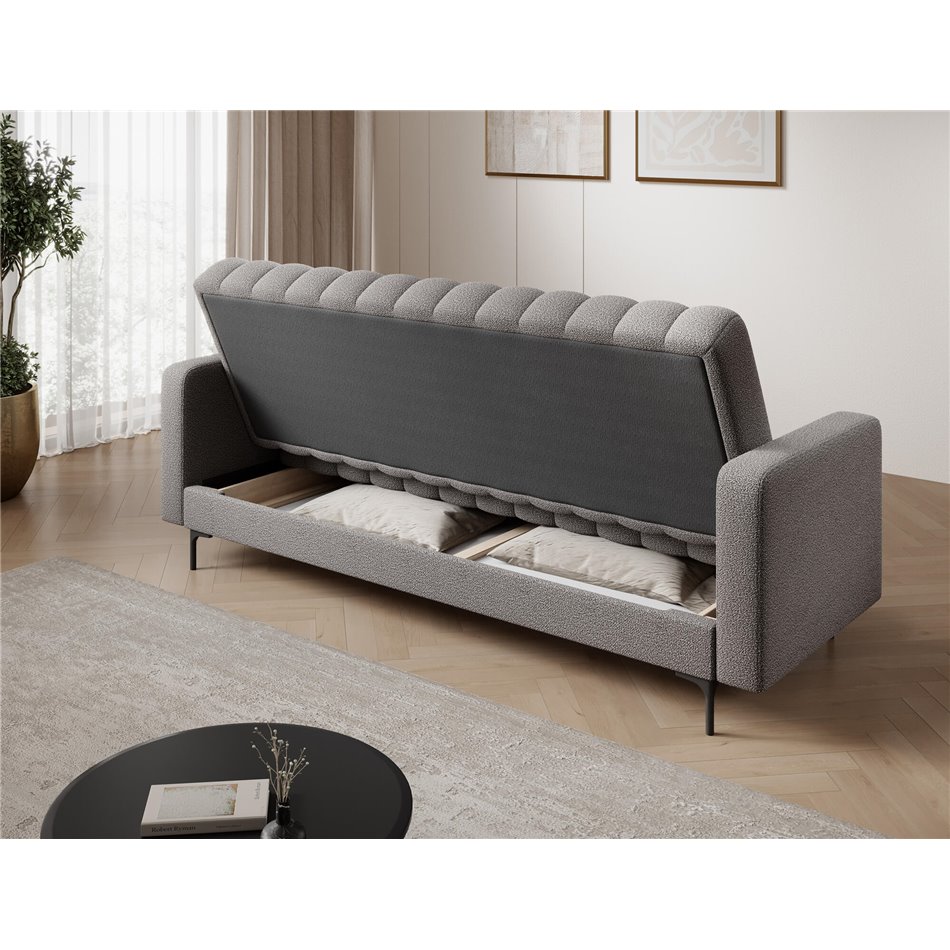 Sofa bed Eroneyy, sleeping function, Xillar 04, grey, H86x212x89cm