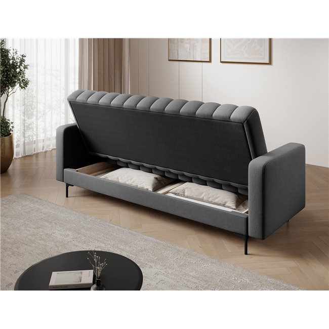 Sofa bed Eroneyy, sleeping function, Sola 06, grey, H86x212x89cm