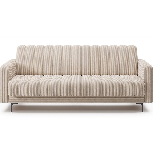 Sofa bed Eroneyy, sleeping function, Jarell 18, corduroy, beige, H86x212x89cm