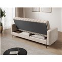 Sofa bed Eroneyy, sleeping function, Jarell 18, corduroy, beige, H86x212x89cm