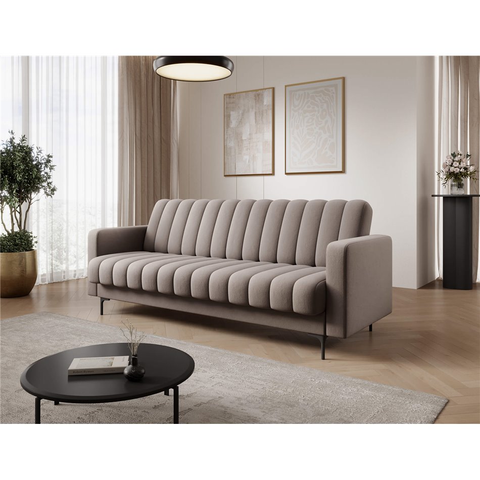 Sofa bed Eroneyy, sleeping function, Sola 18, beige, H86x212x89cm