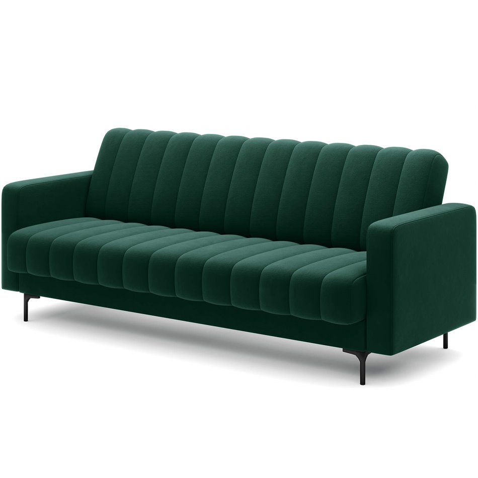 Sofa bed Eroneyy, sleeping function, Lukso 35, velvet, green, H86x212x89cm