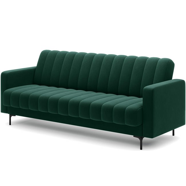 Sofa bed Eroneyy, sleeping function, Lukso 35, velvet, green, H86x212x89cm
