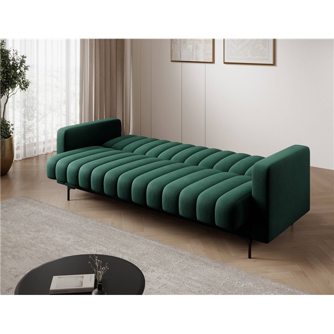 Sofa bed Eroneyy, sleeping function, Lukso 35, velvet, green, H86x212x89cm