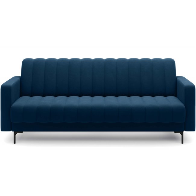 Sofa bed Eroneyy, sleeping function, Lukso 40, velvet, blue, H86x212x89cm
