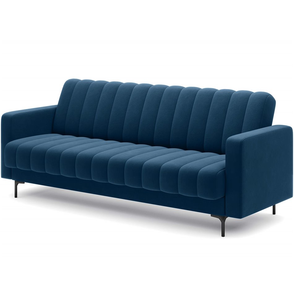 Sofa bed Eroneyy, sleeping function, Lukso 40, velvet, blue, H86x212x89cm