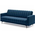 Sofa bed Eroneyy, sleeping function, Lukso 40, velvet, blue, H86x212x89cm