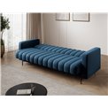 Sofa bed Eroneyy, sleeping function, Lukso 40, velvet, blue, H86x212x89cm