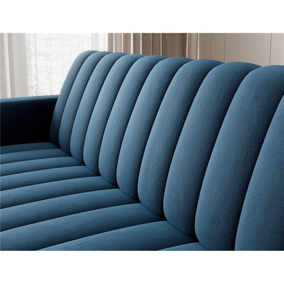 Sofa bed Eroneyy, sleeping function, Lukso 40, velvet, blue, H86x212x89cm