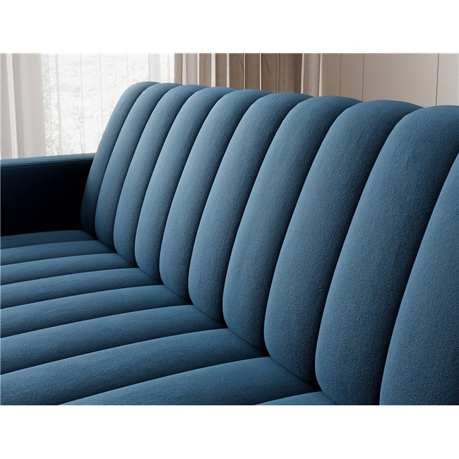Sofa bed Eroneyy, sleeping function, Lukso 40, velvet, blue, H86x212x89cm