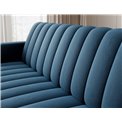 Sofa bed Eroneyy, sleeping function, Lukso 40, velvet, blue, H86x212x89cm