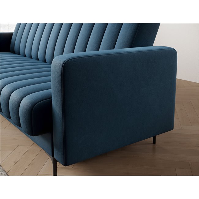 Sofa bed Eroneyy, sleeping function, Lukso 40, velvet, blue, H86x212x89cm