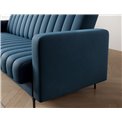 Sofa bed Eroneyy, sleeping function, Lukso 40, velvet, blue, H86x212x89cm