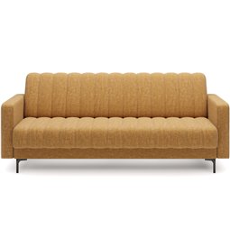 Sofa bed Eroneyy, sleeping function, Manhattan 45, velvet, yellow, H86x212x89cm