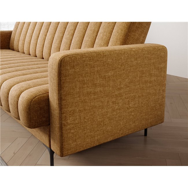 Sofa bed Eroneyy, sleeping function, Manhattan 45, velvet, yellow, H86x212x89cm