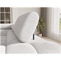 U-shaped sofa Efectory L, sleeping function, Royal 01, boucle, white, H93x346x205cm