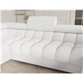 U-shaped sofa Efectory L, sleeping function, Royal 01, boucle, white, H93x346x205cm