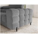 U-shaped sofa Efectory L, sleeping function, Royal 03, boucle, grey, H93x346x205cm