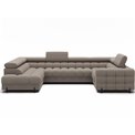 U-shaped sofa Efectory L, sleeping function, Sola 18, beige, H93x346x205cm