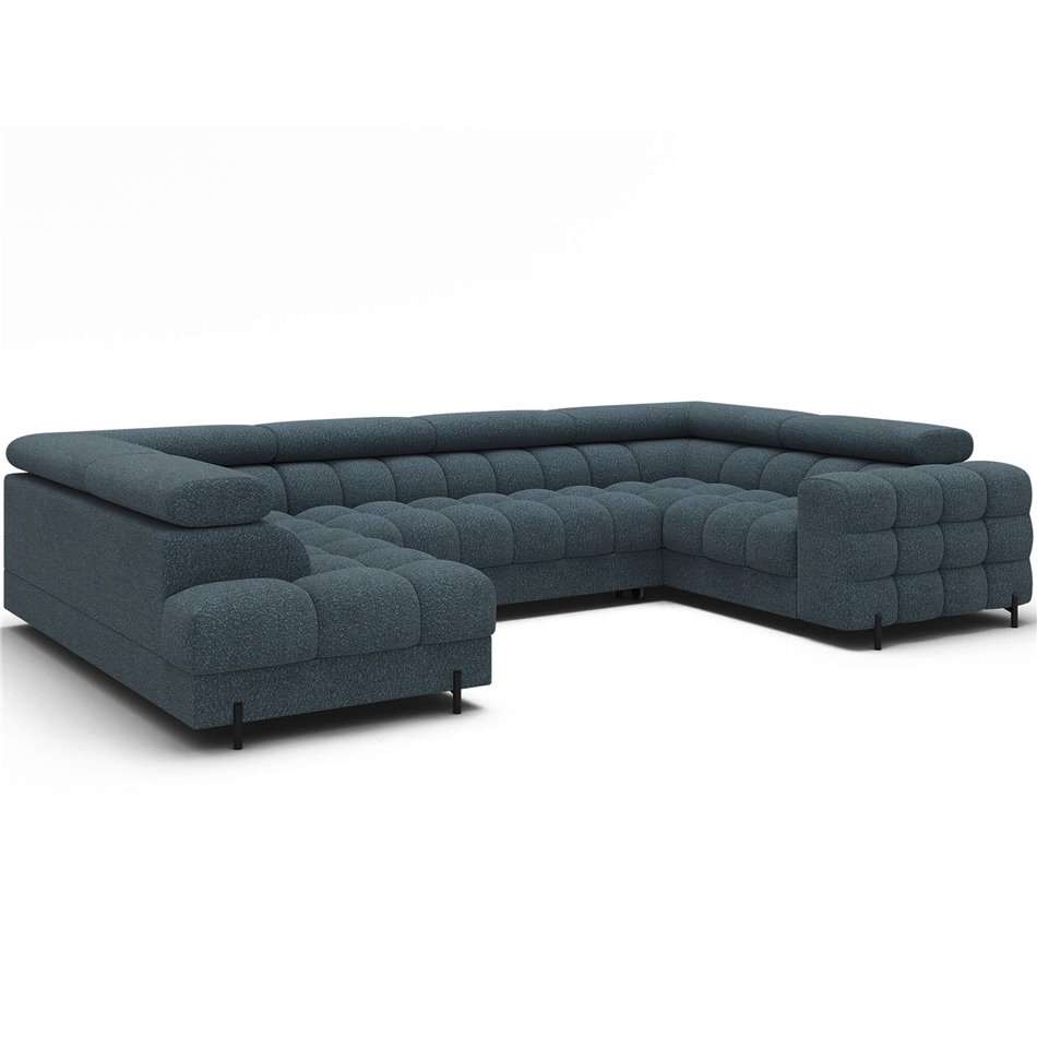 U-shaped sofa Efectory L, sleeping function, Jaffray 40, blue, H93x346x205cm