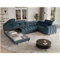 U-shaped sofa Efectory L, sleeping function, Jaffray 40, blue, H93x346x205cm