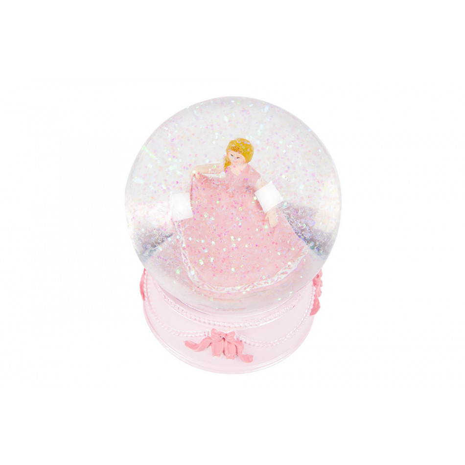 Snow globe with music Princess, H14cm D10cm