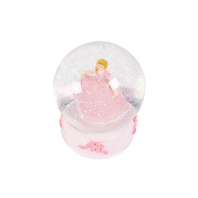 Snow globe with music Princess, H14cm D10cm