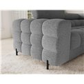 U-shaped sofa Efectory R, sleeping function, Royal 03, boucle, light grey, H93x346x205cm